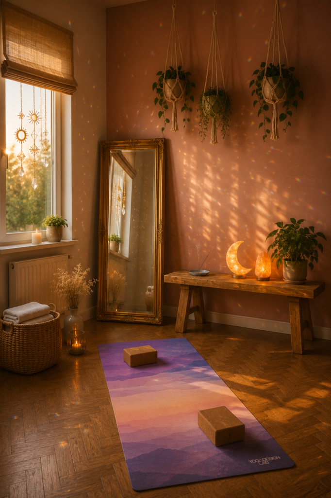 Cozy Yoga Room | Warm Boho Home Yoga Space